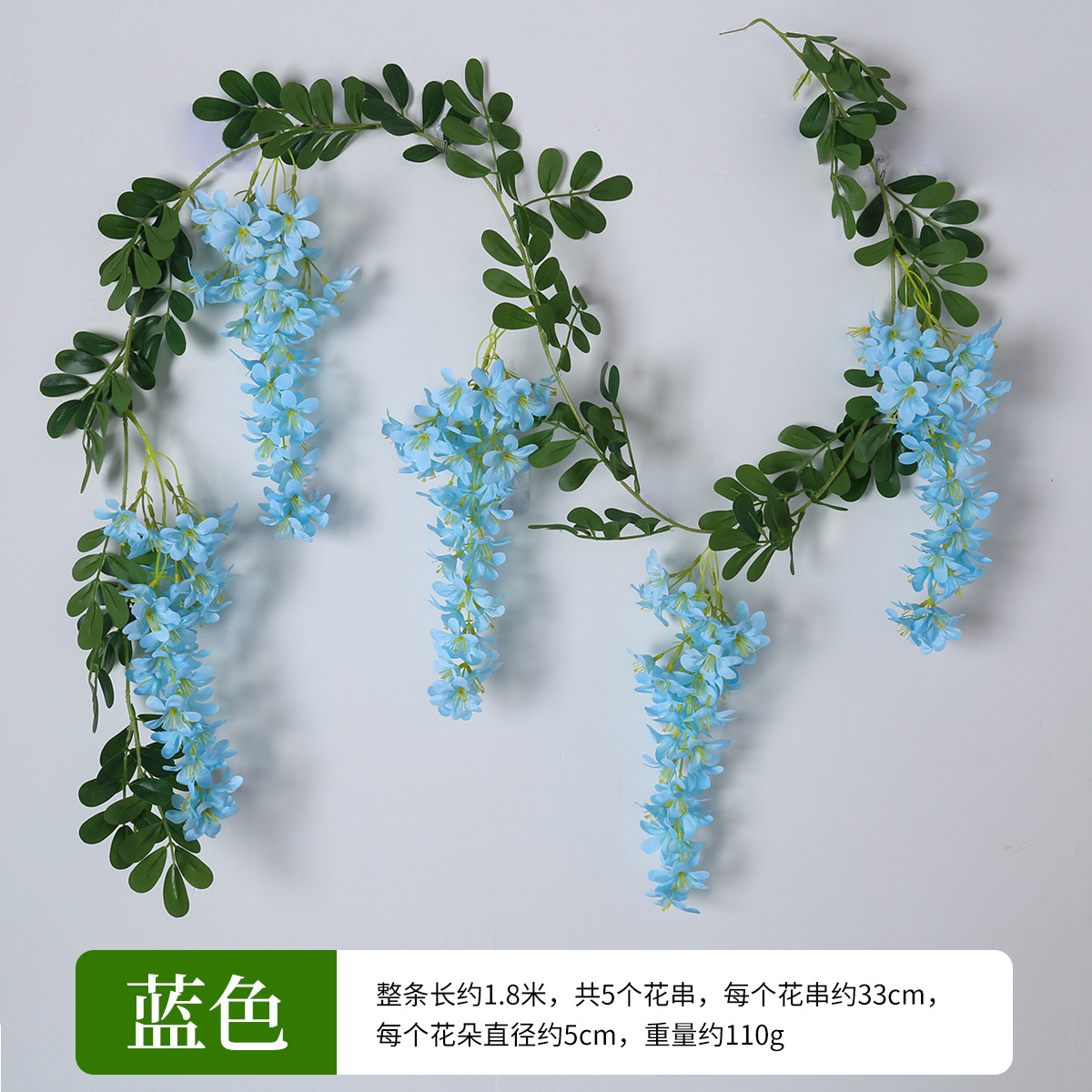 Simulación transfronteriza de flores de primavera de vinas arco de boda decoración de plantas paisajismo hojas verdes falso sauce simulación ramas de frijol