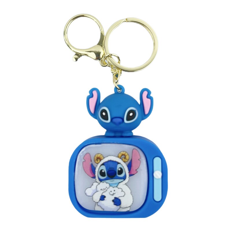 クリエイティブ発光ライト付きステッチテレビペンダントパンダ人形仏陀夜の光キーホルダー卸売|undefined