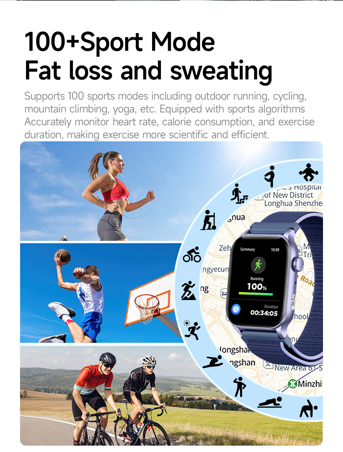 Smartwatch kr86 amoled hd com bluetooth chamadas e leitor música_voghion.com