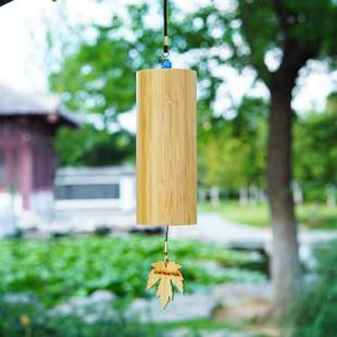 Factory in stock Courtyard Wind Chimes Japanese Hand Wind Chimes Yoga Healing Retro Wooden Chord Homestay Bamboo Wind Chimes