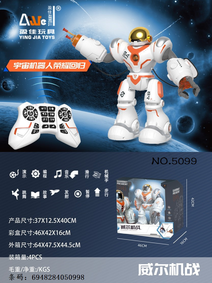 5099-Robot grande con control remoto por infrarrojos