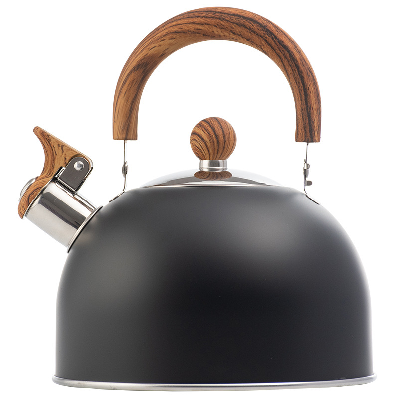 Negro plegable mango silbato hervidor 2.5l Amazon transfronterizo silbato hervidor de estilo europeo silbato hervidor al por mayor
