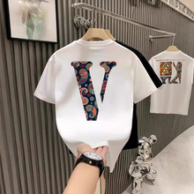 夏季重磅纯棉百搭潮牌男装短袖T恤圆领休闲潮流半袖体恤衫上衣ins