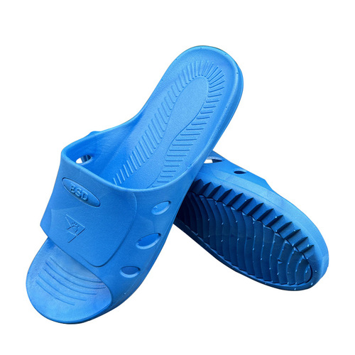 Factory Wholesale Anti-Static Slippers, Non-Slip Soft Sole Six-Hole ESD Slippers for Dust-Free Workshops, SPU Cross-Static Slippers