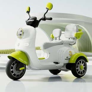 Children's Electric Motorcycle Tricycle Rechargeable Dual-Drive Remote Control Can Sit on Children's Electric Car Toy Car One Piece