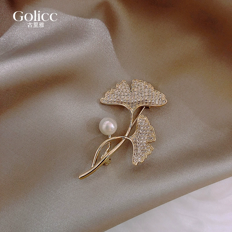 Гинкго брошь оптом женский дизайн чувство ниши