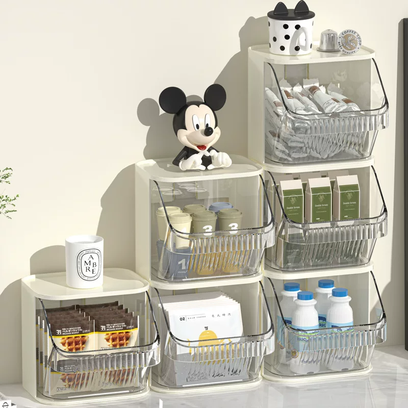 Коричневый storage box? Wait must translate accurately: Cream storage box, transparent coffee capsule, light luxury style - Кремовый контейнер для хранения, прозрачная кофейная капсула, стиль легкой роскоши