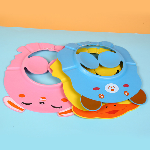 New children's shampoo cap, baby's increased adjustment ear protection shampoo cap, infant and toddler cartoon shower cap, high elastic shower cap