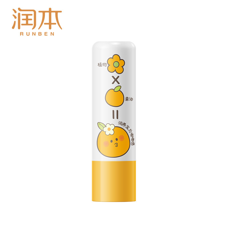 正品润本卡通儿童蛋仔派对唇膏男女孩通用无色防干裂润唇膏|undefined
