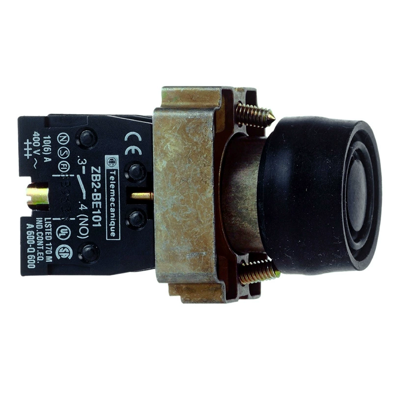 XB2BP с плоской головкой кнопка Schneider оригинал XB2BP21C черная 1NO с возвратной пружиной zb2bp2c