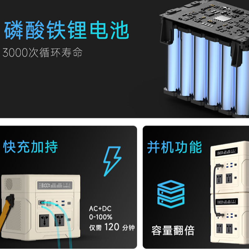 Fábrica de almacenamiento de energía UPS de alta potencia 1000W fuente de alimentación solar al aire libre 902Wh campamento al aire libre
