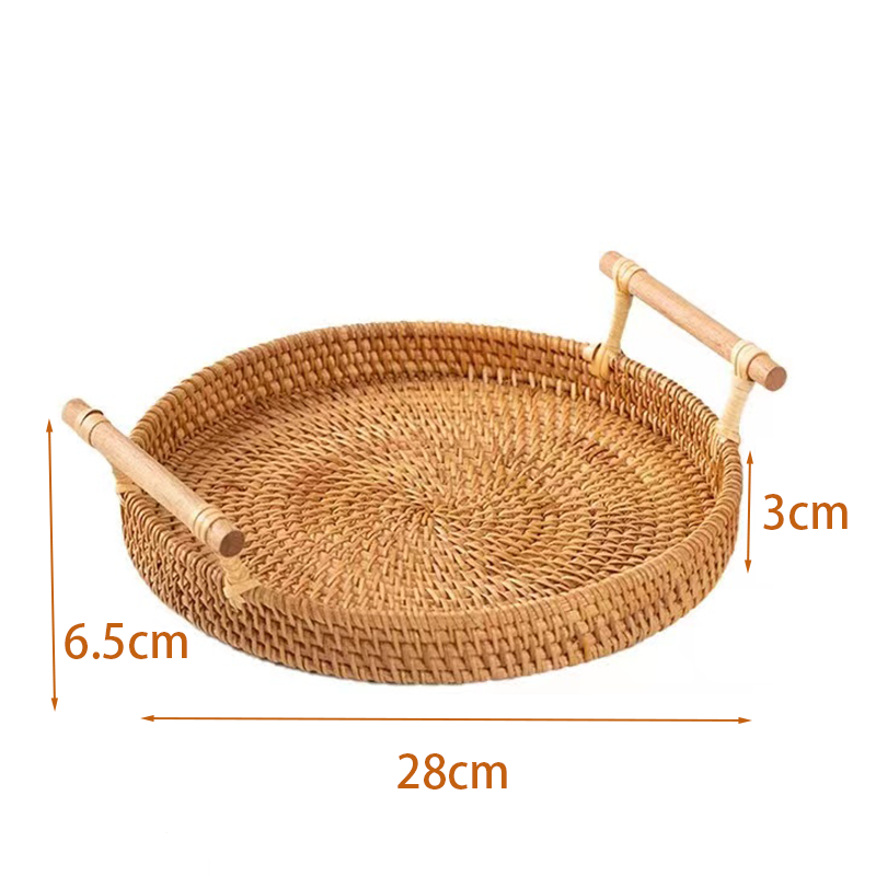 Cesta de almacenamiento de bambú de bambú de Vietnam pan japonés pan pan al vapor canasta de sala de estar canasta de frutas hecha a mano Wang Jin