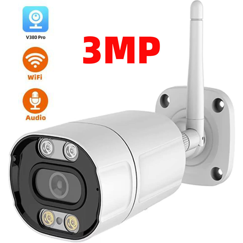 V380 Pro 3MP Outdoor Wireless IP Camera  泓锦插卡热点摄像机