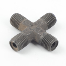 厂家直销液压过渡接头十字四通外螺纹高压油管丝口4分6分4通配件