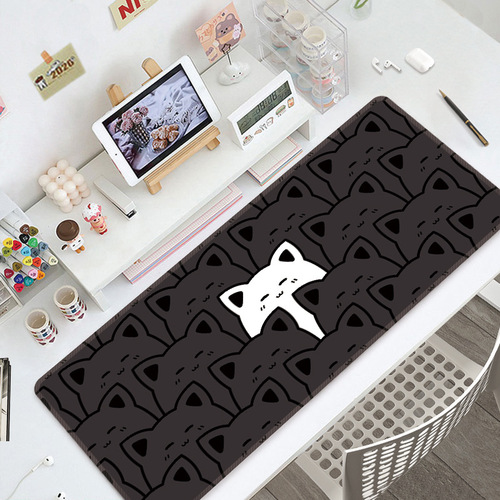Cute cat oversized mouse pad for girls office study game computer keyboard high-looking desktop desk pad