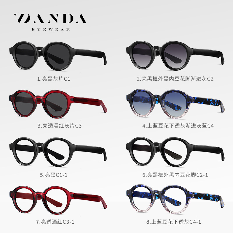 Placa hecha a mano anti-azul gafas de luz S31106 moda Carey retro conducción gafas de sol polarizadas gafas de sol redondas