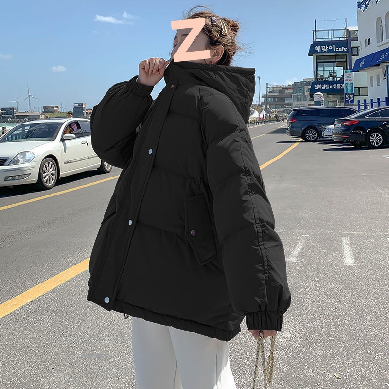 中款棉服冬季女2025年新款棉袄韩版学生宽松面包服洋气棉衣外套潮