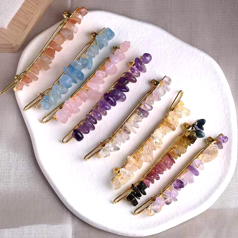 Women's Retro Geometric Natural Crystal Hair Clip display picture 1