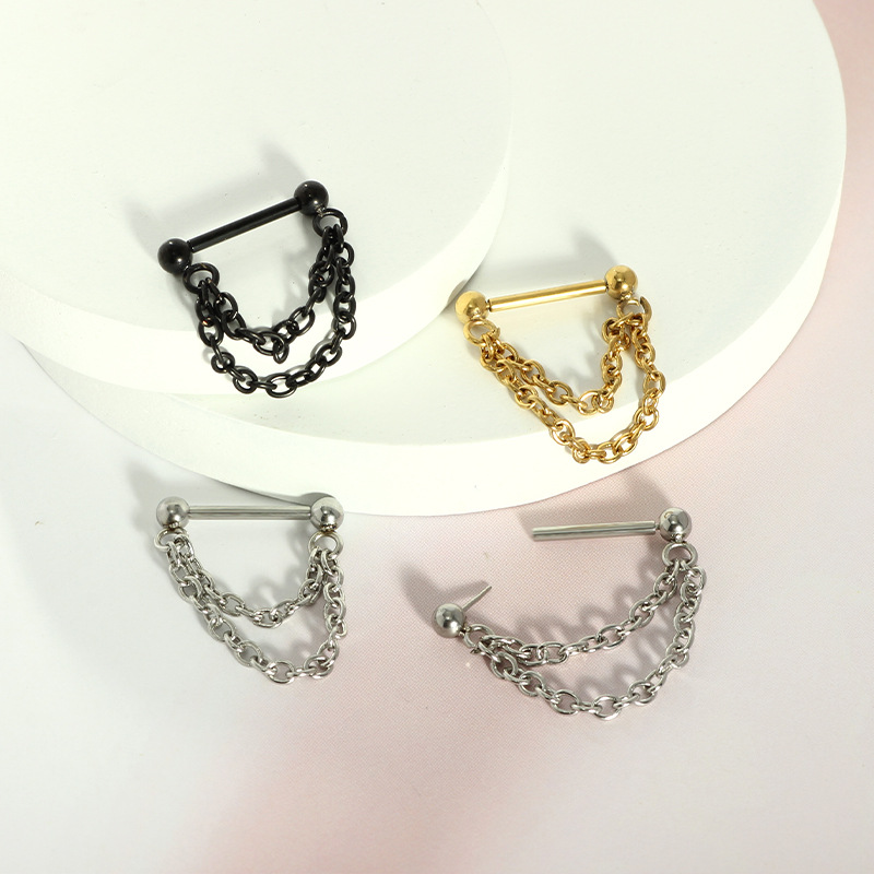 Labret piercing jewelry detail image
