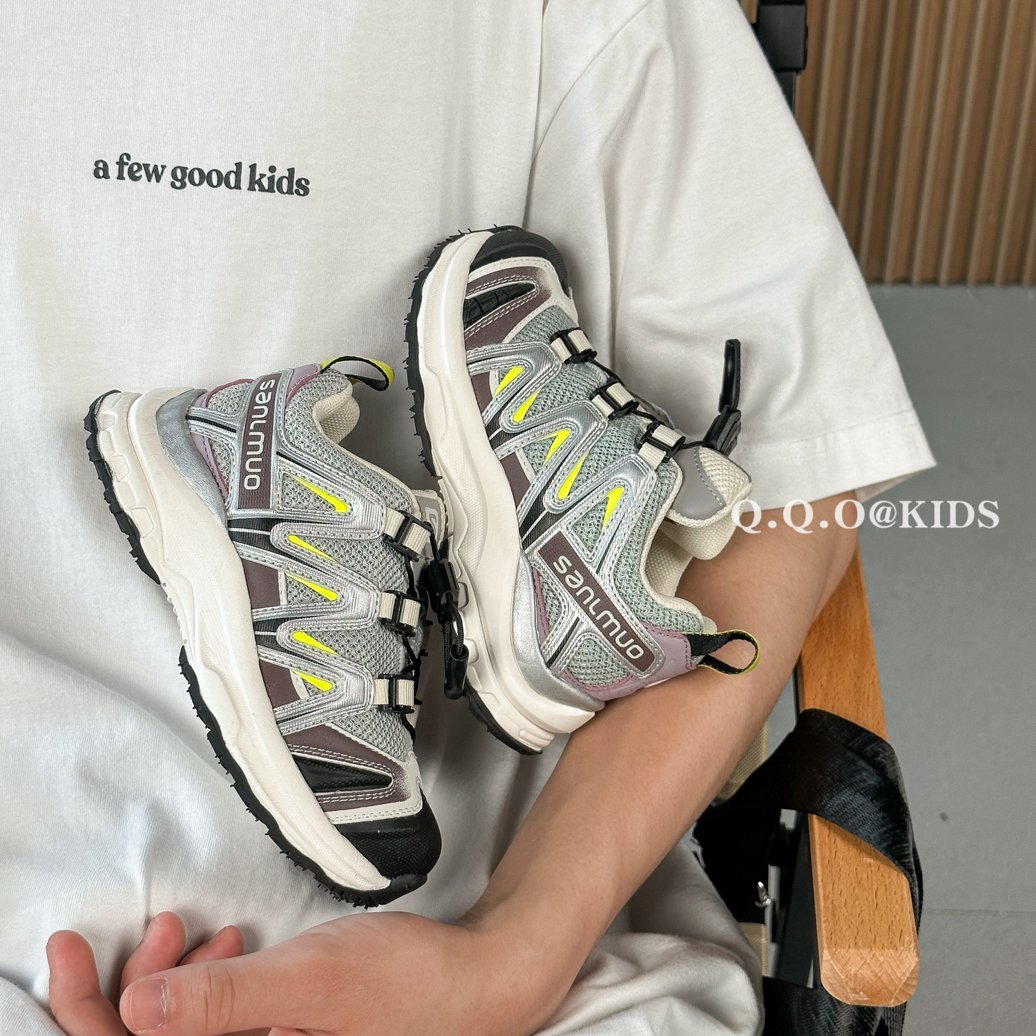 QQO Children's Shoes 2023 Autumn New Children's Breathable Outdoor Sports Shoes Korean Edition Boys and Girls'_voghion.com
