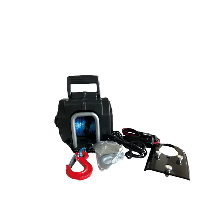 5000磅船用电动绞盘配钢丝尼龙绳 海用牵引卷扬机 12V 防水防雨淋