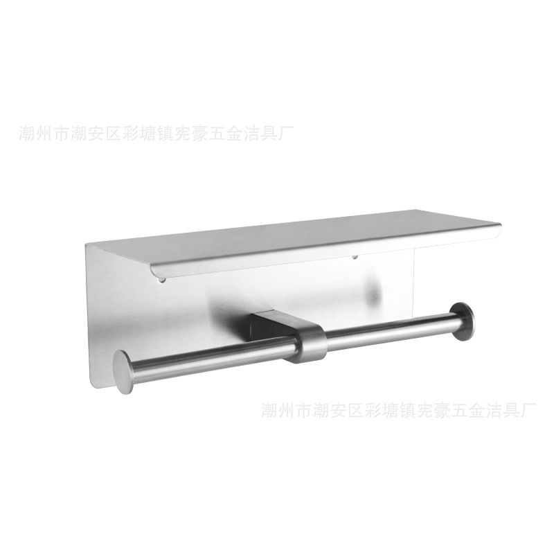 Transfronterizo de acero inoxidable toallitas de papel caja de toallas de papel de baño sin perforación de papel de papel de extracción de papel estante de almacenamiento de teléfonos móviles moderno y simple image 13