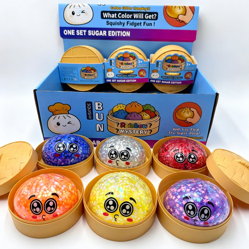 Cross-Border Popular Product Pectin Tk Amazon Dumpling Glitter Steamed Bun Squishy Slow Rebound Stress Relief Toy Cross-Border Popular Product Pectin Tk Amazon Dumpling Glitter Steamed Bun Squishy Slow Rebound Stress Relief Toy
