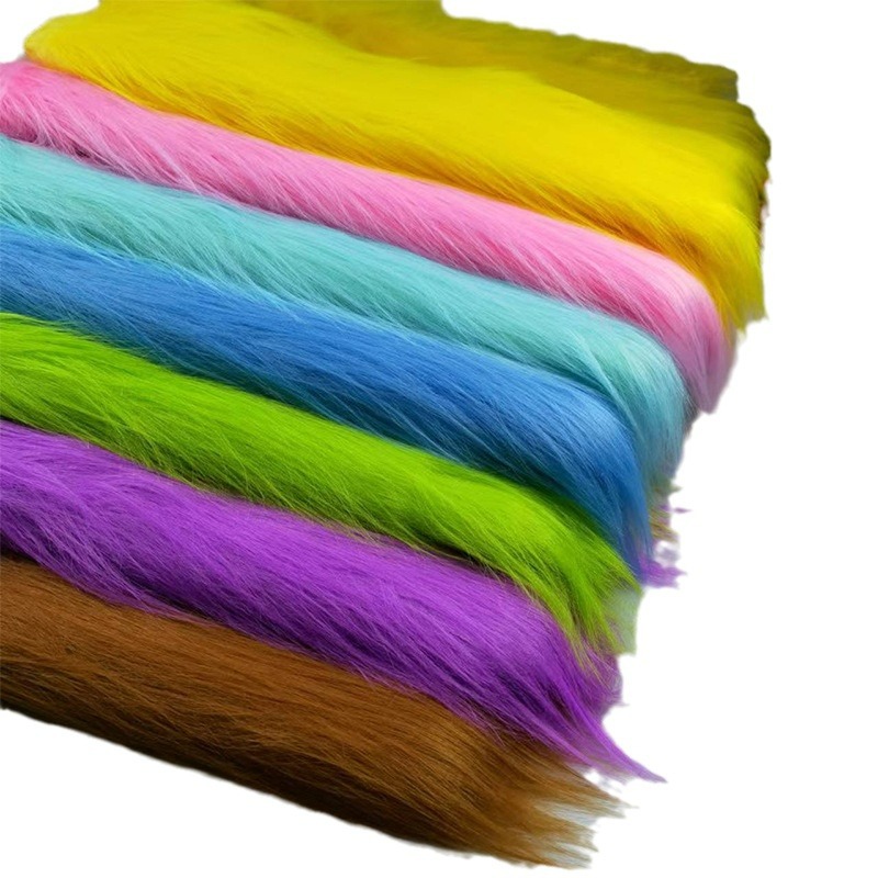 12 ''plush tela DIY caída de piel artificial de piel simulación de piel muñeca pelo bestia traje de piel larga tela de piel