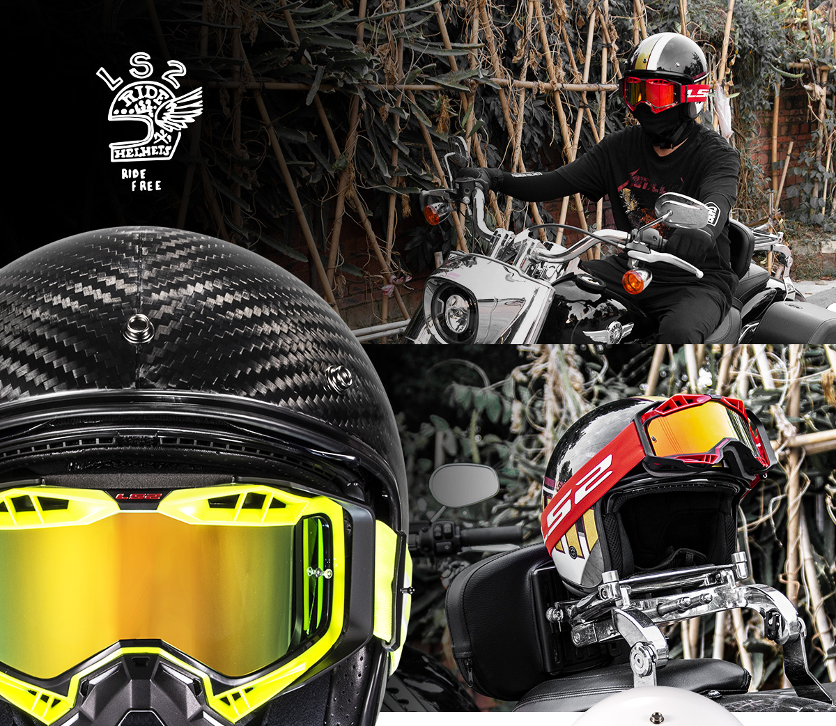 Harley Retro Motorcycle Helmet 6K Carbon Fiber Half Helmet