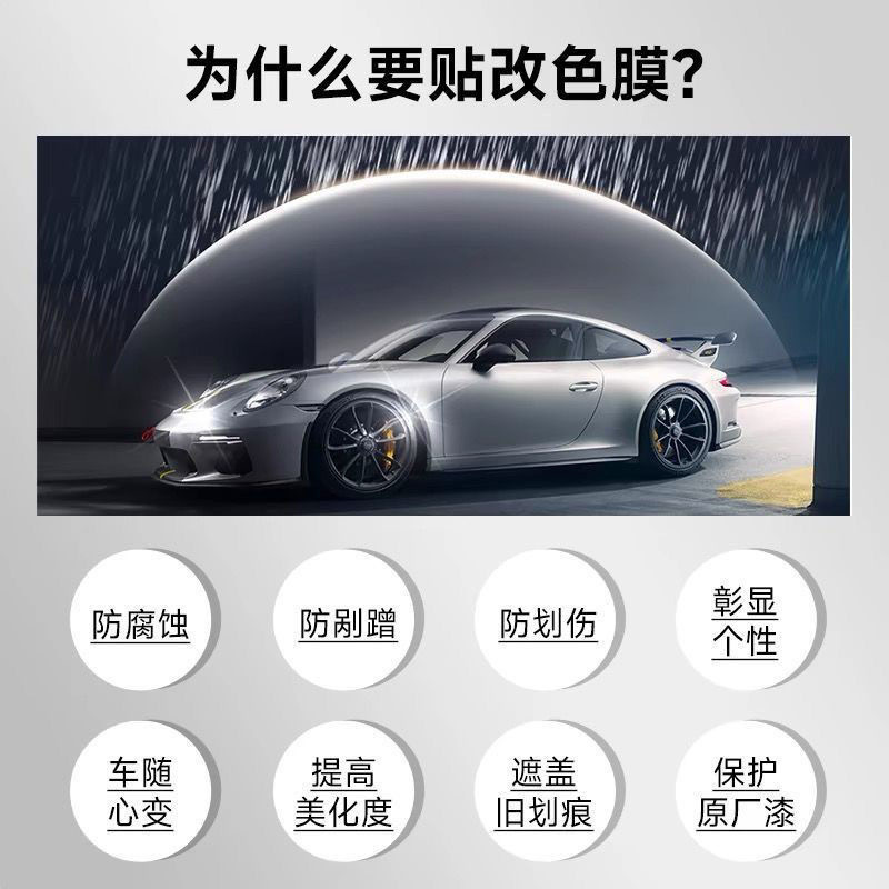Foreign Trade Exclusive Color-Changing Film Crystal Series Full Body Car Wrap Film, Modified Car Interior Center Console Pet Protective Sticker