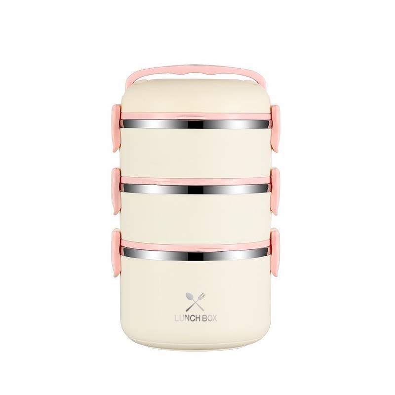 304 caja de almuerzo aislada de acero inoxidable estudiante trabajador de oficina multi-capa sellada conveniente caja de almuerzo aislado cubo olla al por mayor