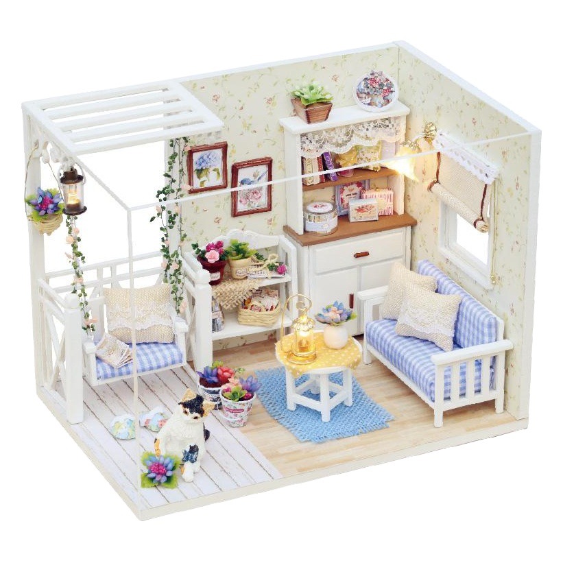 Juguete para niños y niñas casa inteligente modelo de bricolaje hecho a mano Mini casa pequeña 9-12 cabina actividad regalo al por mayor