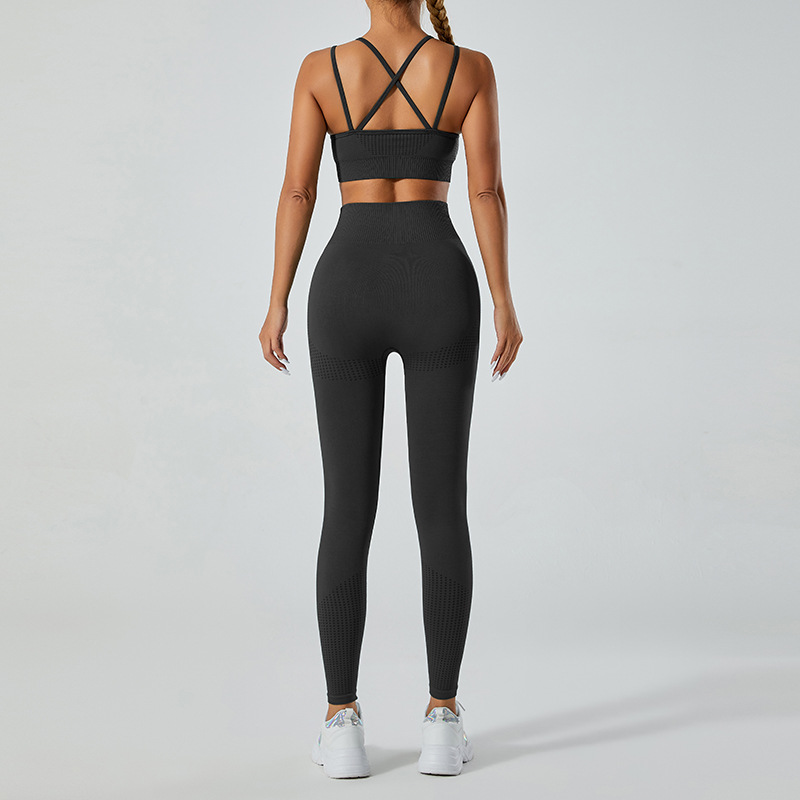 Simple Style Sports Solid Color Nylon U Neck Tracksuit Vest Leggings display picture 7