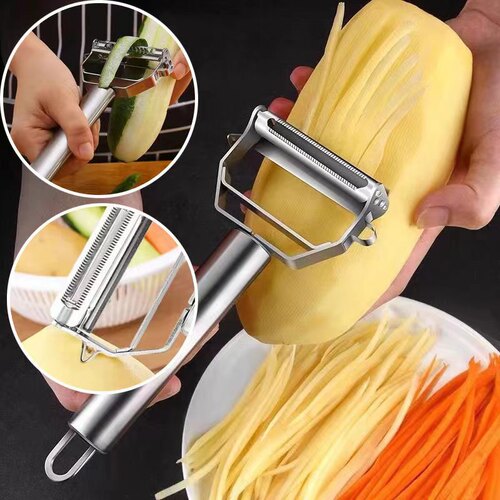 Stainless steel double-head grater multi-functional two-in-one peeler home kitchen melon peeling fruit potato peeling knife