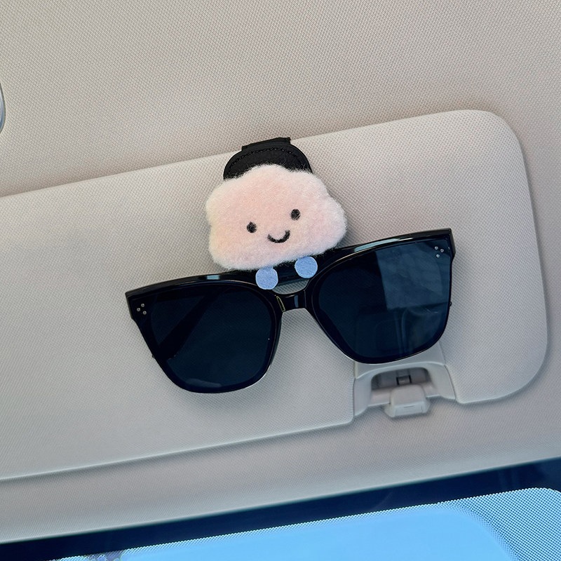 2026 Car Cloud Glasses Clip Car Sun Visor Multifunctional Sunglasses Holder Sunglasses Card Ticket Holder