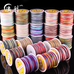 Segment-dyed Colorful No. 72 Jade Thread, Gradient Handmade Bracelet Cord, DIY Jewelry Beading Thread, Hand-Strung Material for Braided Cords