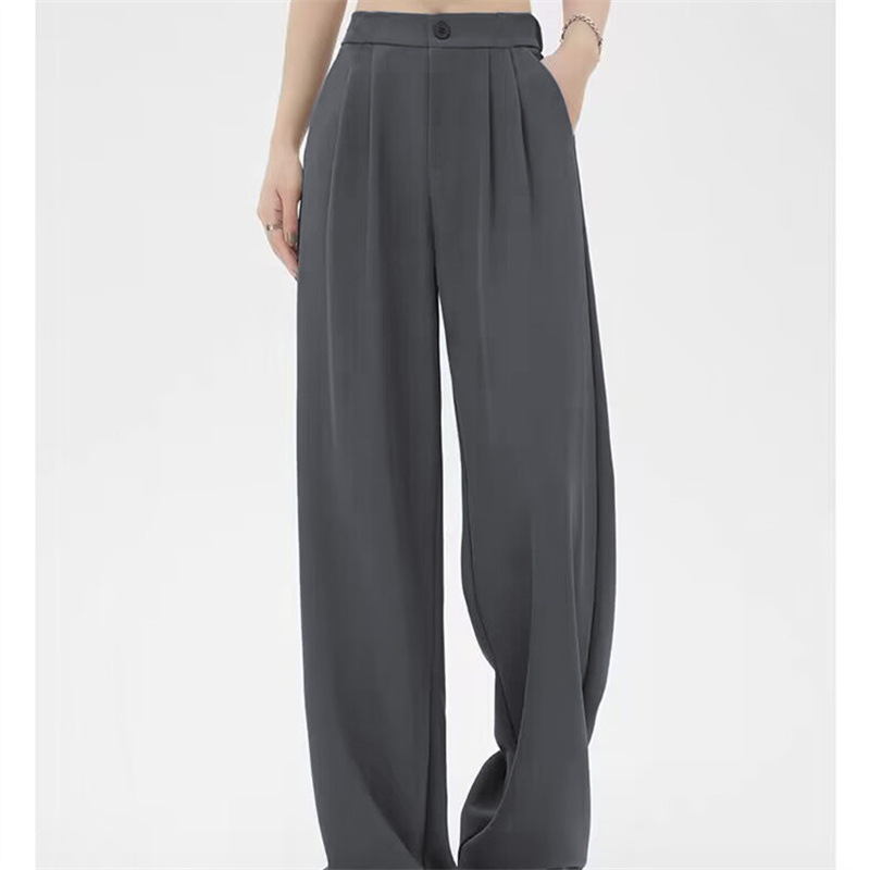 西装裤女春秋2025新款高腰垂感宽松直筒阔腿裤西装长裤百搭休闲女