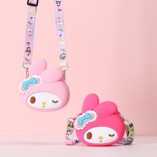 Children's Bags Melody Coin Purse Popular Sanrio Shoulder Bag Cute Cartoon Clothing Accessories Silicone Bag