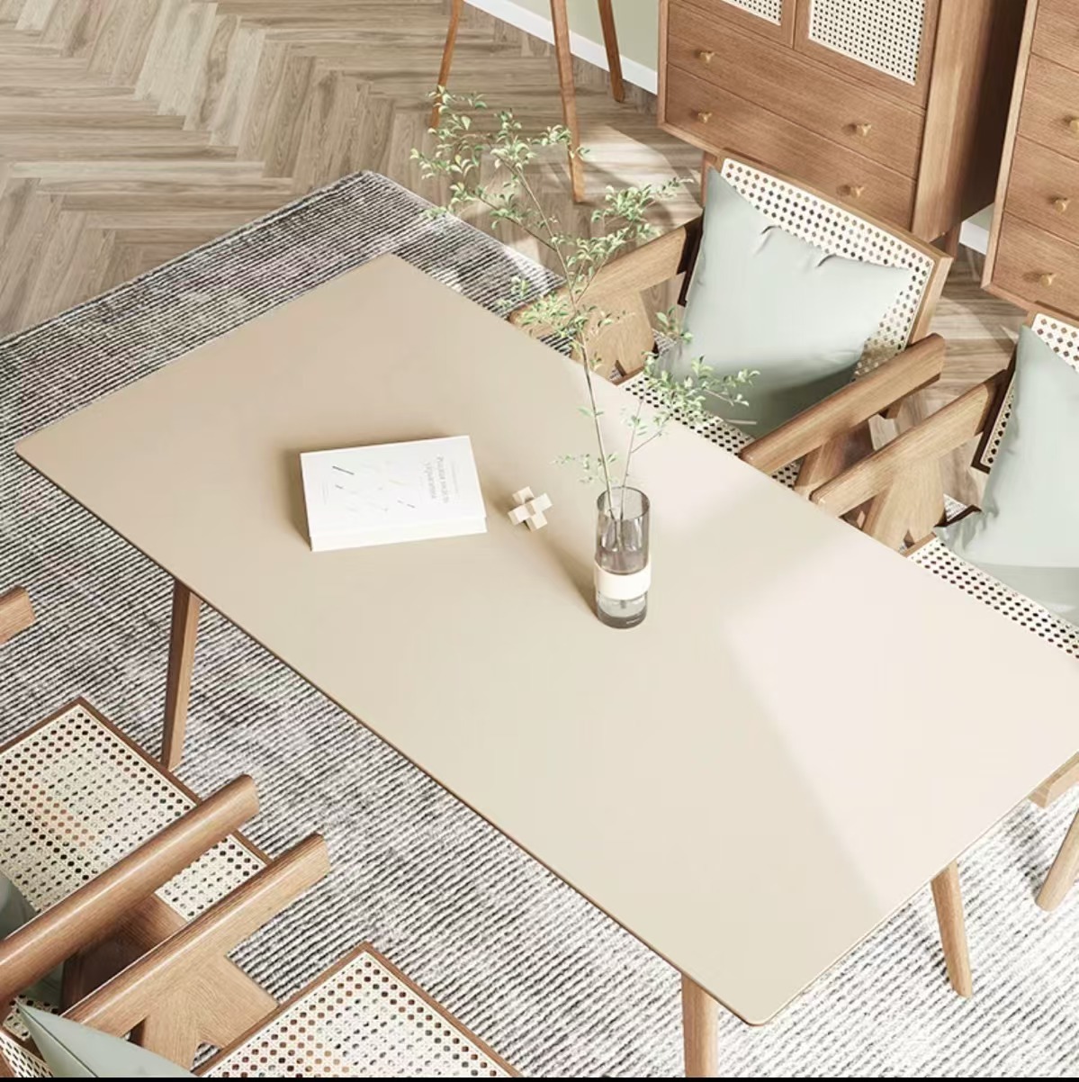 베이지 테이블 매트