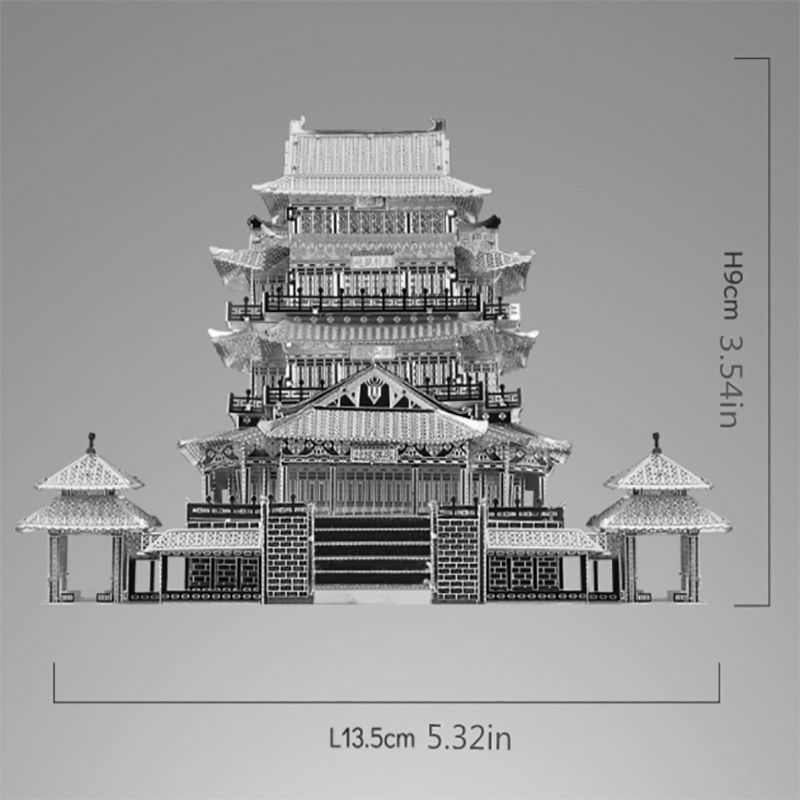 滕王阁不锈钢3D金属拼图DlY立体拼图模型玩体玩具厂家跨境严选|undefined