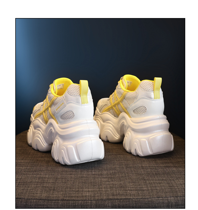 Giày sneaker nữ đế dày lưới thoáng khí phong cách bánh xốp — Màu be chi tiết 20