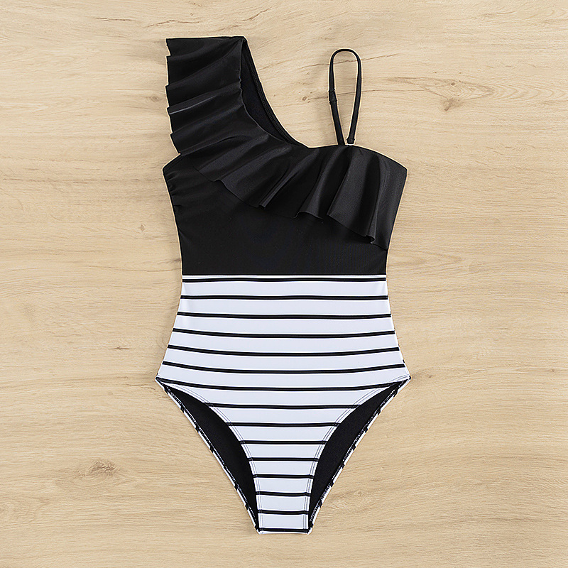 2025 nuevo trajes de baño unidos transfronterizos de Europa y América Amazon bikini a rayas sexy conservador bikini de cintura alta image 6
