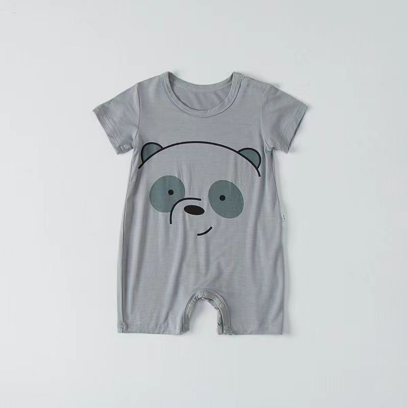 Lasten kevät- ja kesämodaalihaalari, pitkähihainen vauvan makuupussi, jaetut lahkeensuojilla varustetut potkunkestävät kotivaatteet_voghion.com