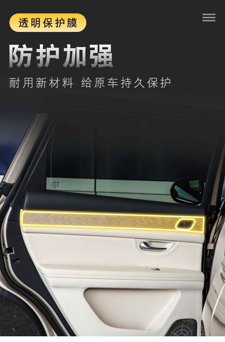 22-25 Models of Wenjie M7 Central Control Gear Interior Body Stickers Modified Accessories Paint Transparent Screen Protection Film