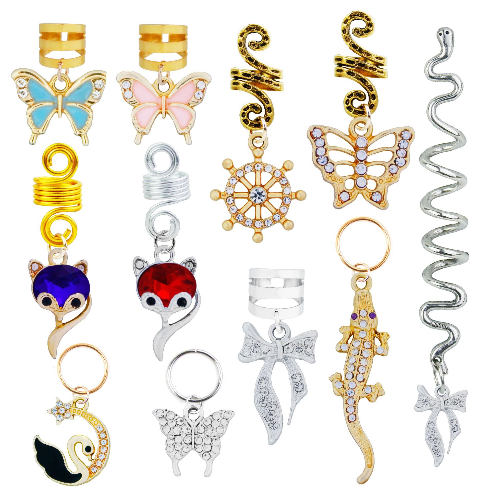 Pendant, multicoloured diamond hair accessory, style