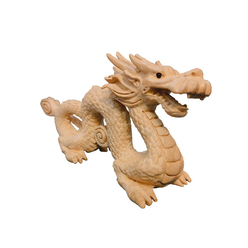 ピーチウッドドラゴン Qinglong 装飾品未塗装工芸品リビングルーム寝室コーナーマスコット丸太彫刻ドラゴン干支ドラゴン|undefined