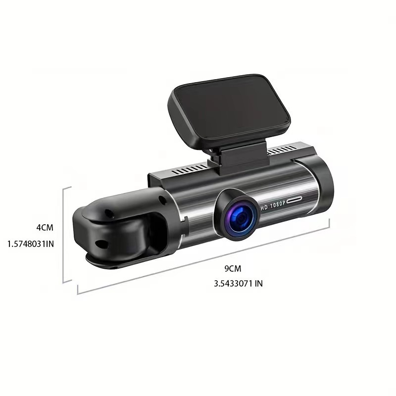1080P Three-Lens Dash Cam with High-Definition Night Vision, Dual Recording, Simultaneous Display Front and Rear, Multi-Language Support, and Mobile Phone Connectivity