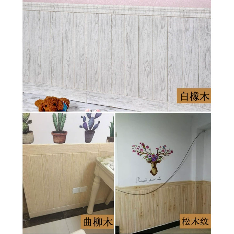 Self-adhesive three dimensional wallpapers on wall, waterproof sticker from foam, 3D