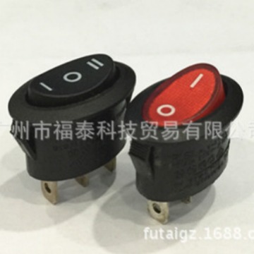 供应RLEIL RL3-6 黑色船型开关 椭圆形船形开关 KCD3-105船形开关