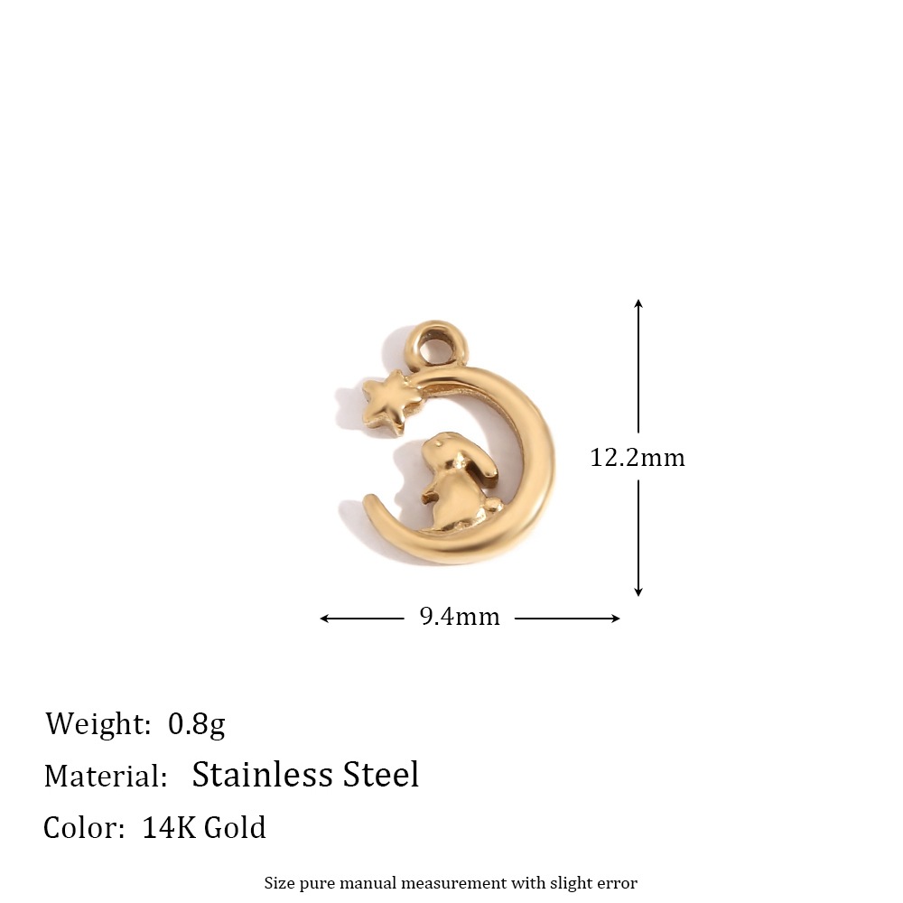 Small rabbit, golden pendant